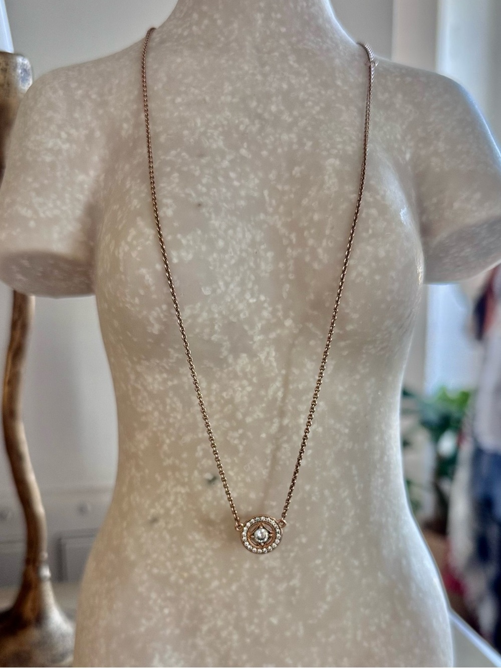 Pandora Classic Elegance Necklace / Round Sparkle Halo Necklace